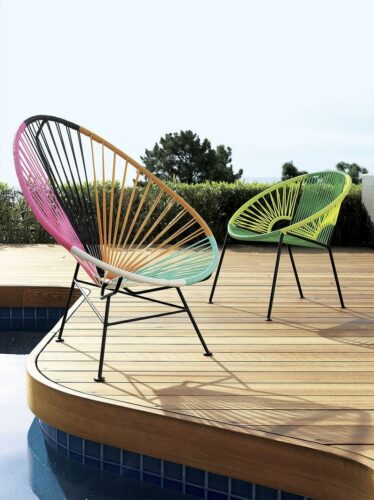 Teak patio chairs