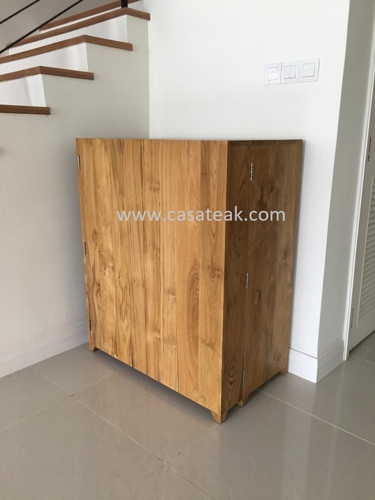 Teak wood bar cabinet