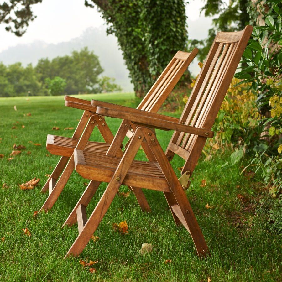 Outdoor armchair teak wood