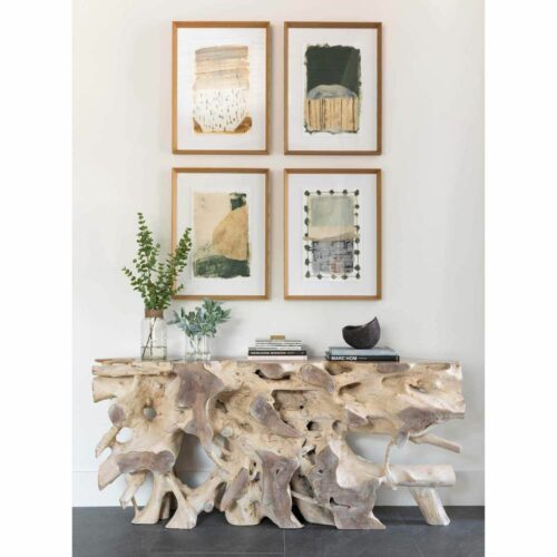 Teak root console