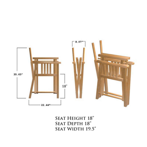 Teak wood directors chairs