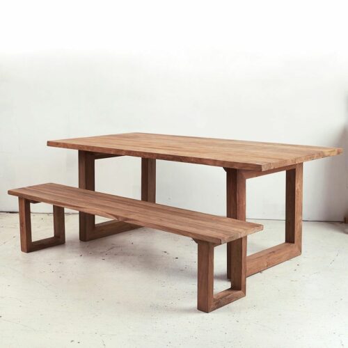 Teak wood end of bed bench