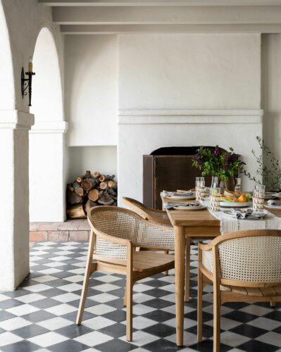 Dining table and chairs teak wood