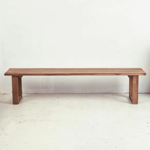 Teak wood end of bed bench