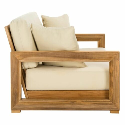 Outdoor loveseat wood teak