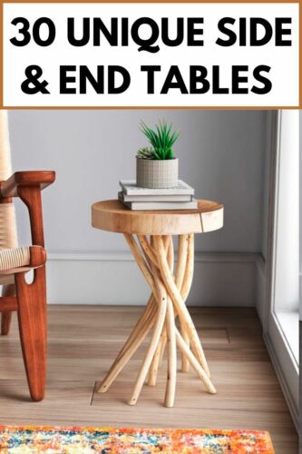 Teak wood end table