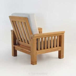 Outdoor club chair teak wood