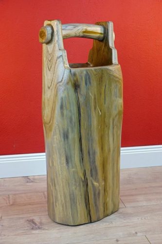 Teak wood umbrella stand