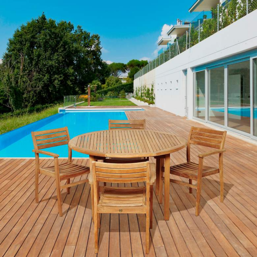 Teak patio dining set