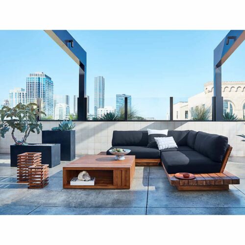 Teak outdoor sectionals