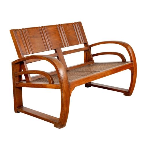 Outdoor settee teak wood