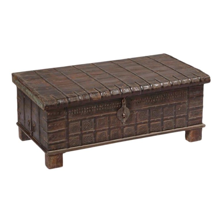 Teak wood chest coffee table