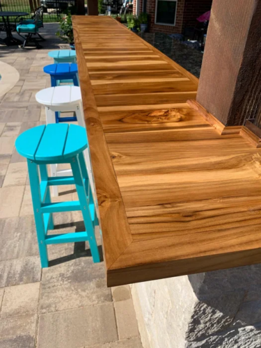 Outdoor bar teak wood