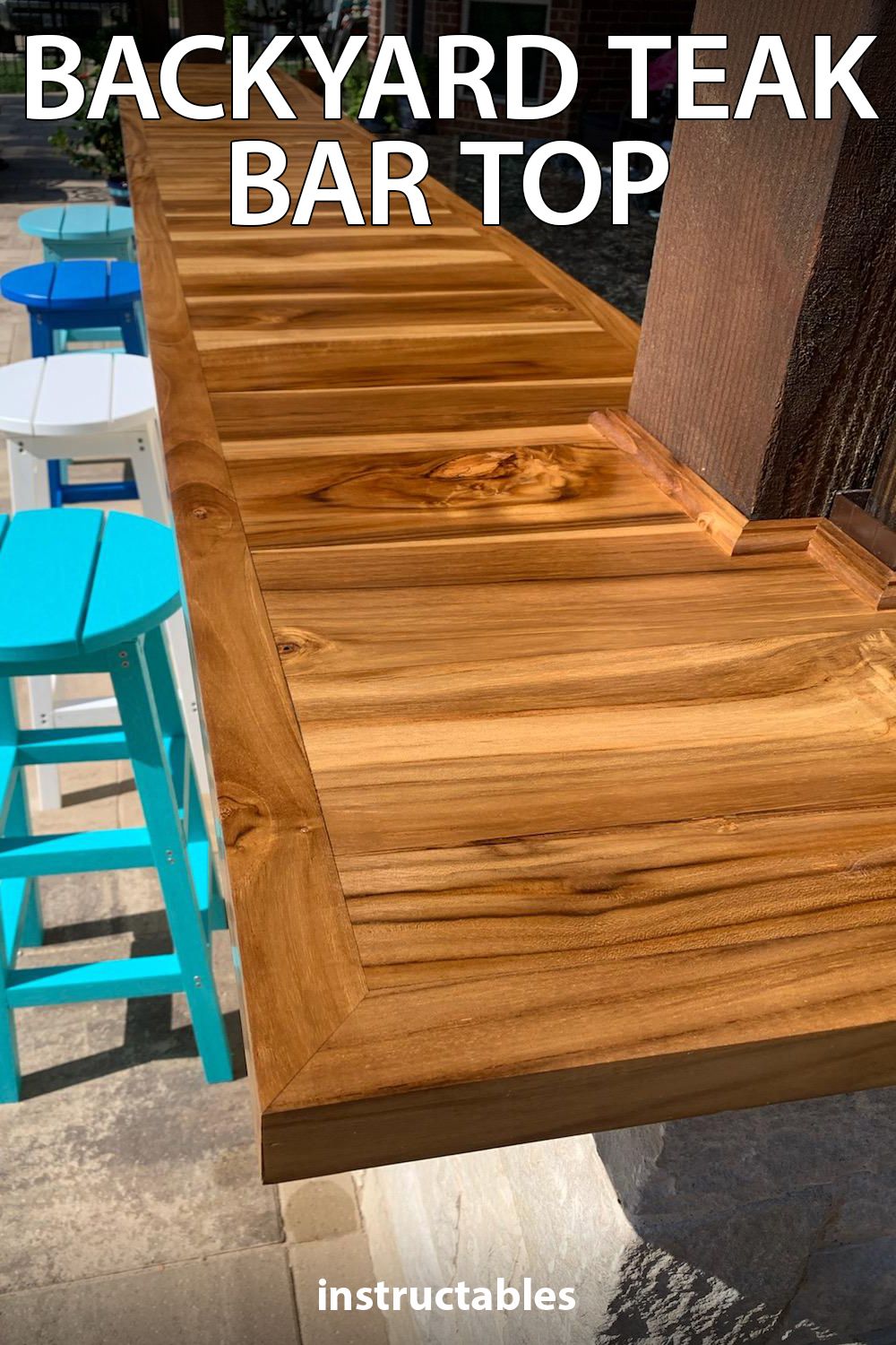 Outdoor bar teak wood