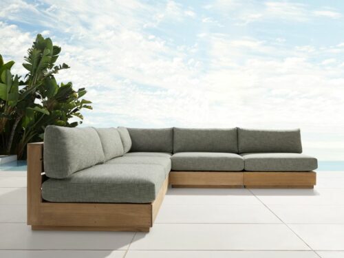 Teak outdoor sectional