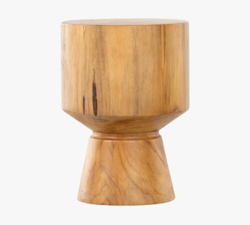 Outdoor accent table teak wood