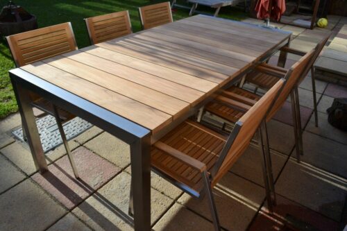 Teak garden furniture set