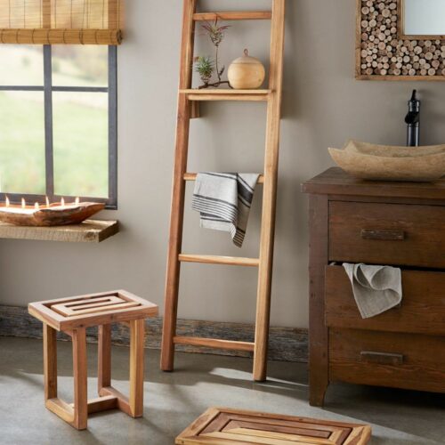 Teak bathroom furniture