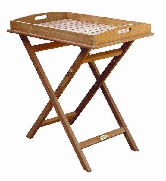 Teak wood tray table