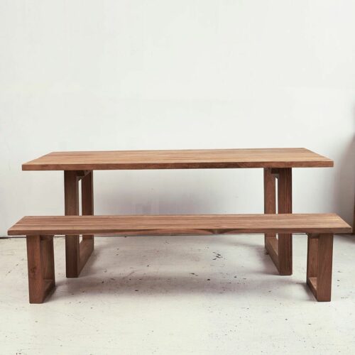 Teak wood end of bed bench