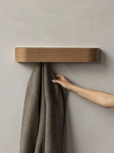 Teak wood coat rack