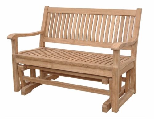 Teak wood glider bench