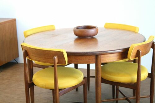 Teak dining table and chairs