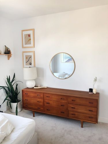 Teak bedroom vanity