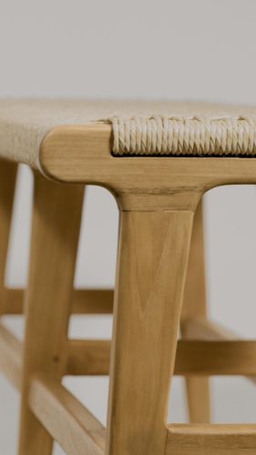 Teak wood end of bed bench