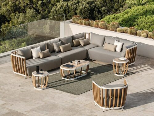 Outdoor sofa wood teak