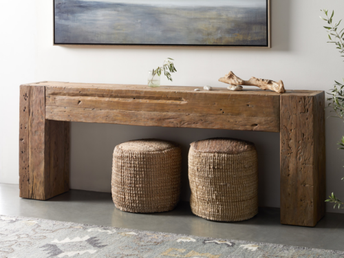 Teak wood console cabinet