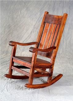 Teak wood rocking chair