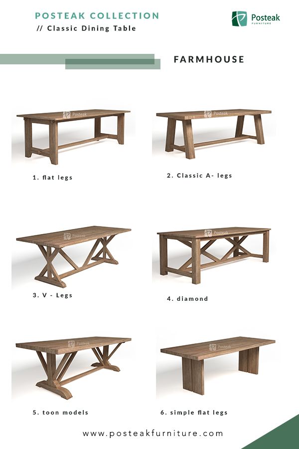 Patio dining table teak wood