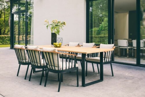 Outdoor dining set teak wood