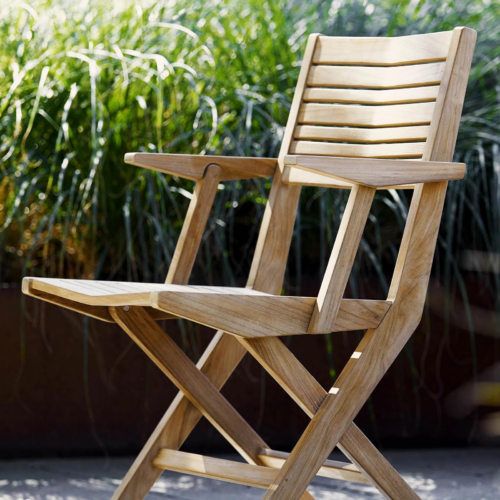 Teak wood folding chair