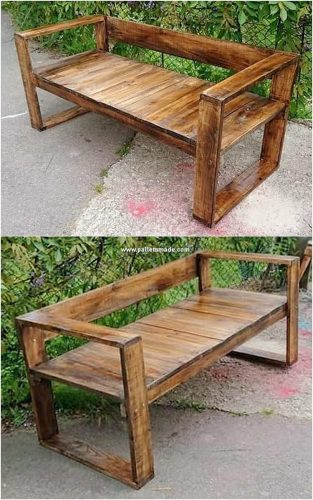 Teak garden bench