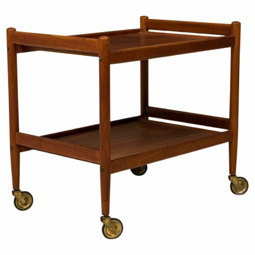 Teak wood serving cart