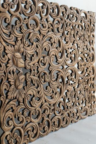 Teak wood headboard