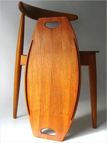 Teak wood tray table