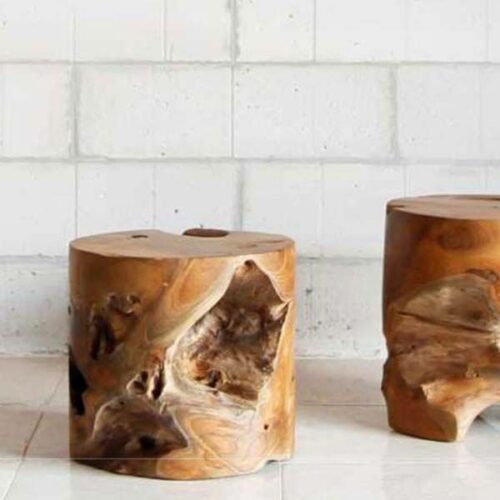 Teak root stool