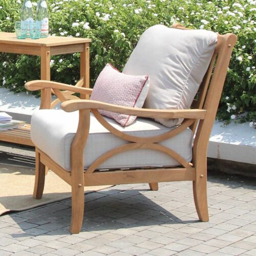 Teak patio lounge chair