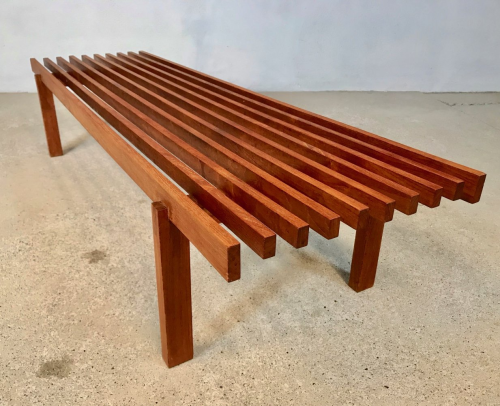 Teak wood end of bed bench