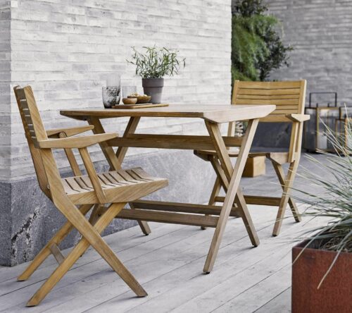 Outdoor folding table teak wood