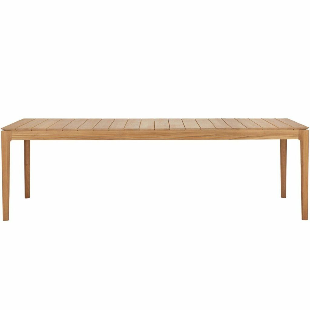 Outdoor dining table and bench teak wood