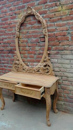 Teak wood console table