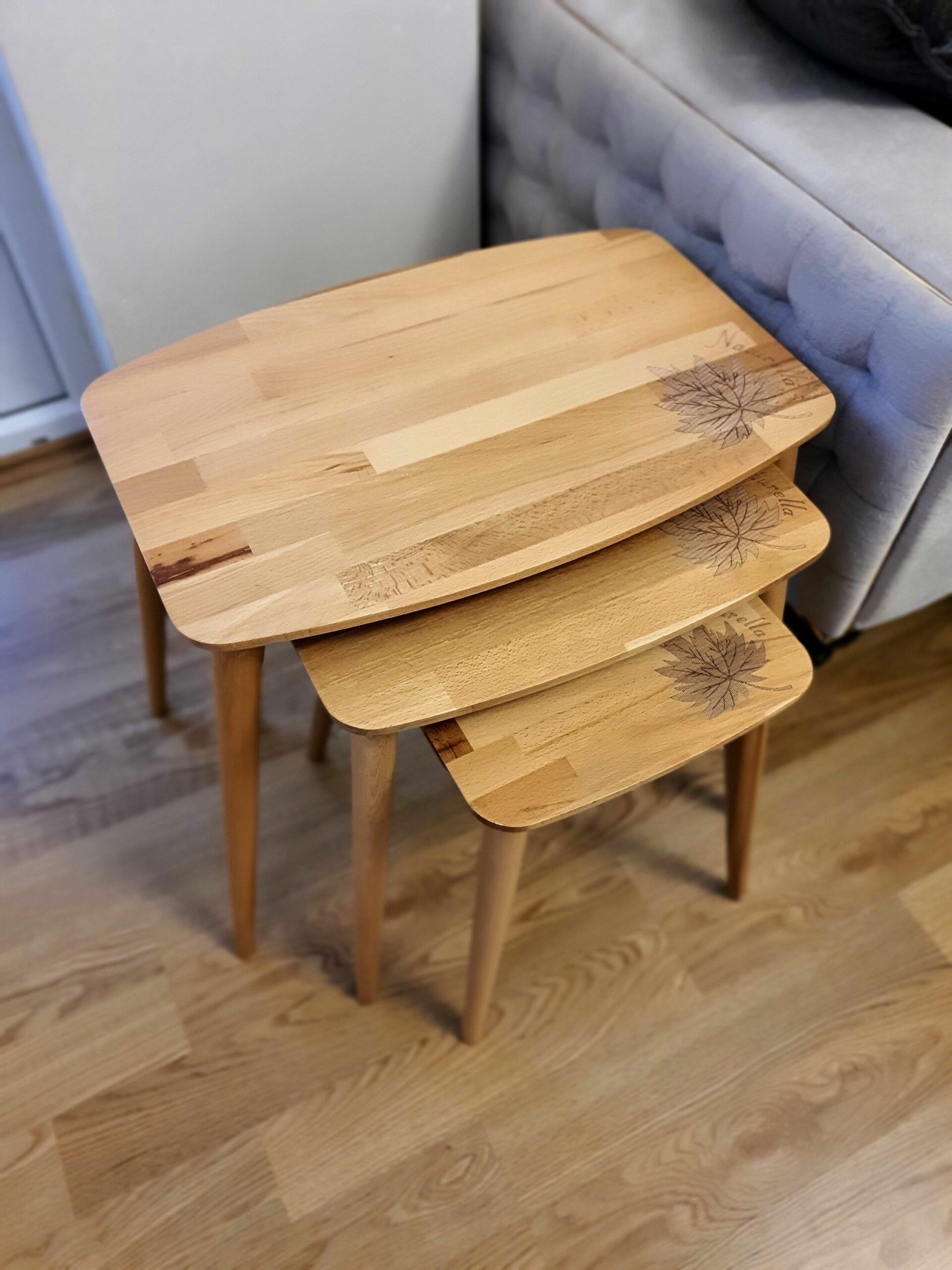 Teak wood nesting tables