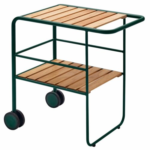 Outdoor serving cart teak wood