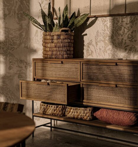 Teak wood chest coffee table