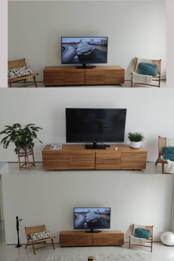 Teak wood TV cabinet