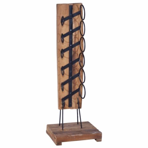 Teak wood wine rack